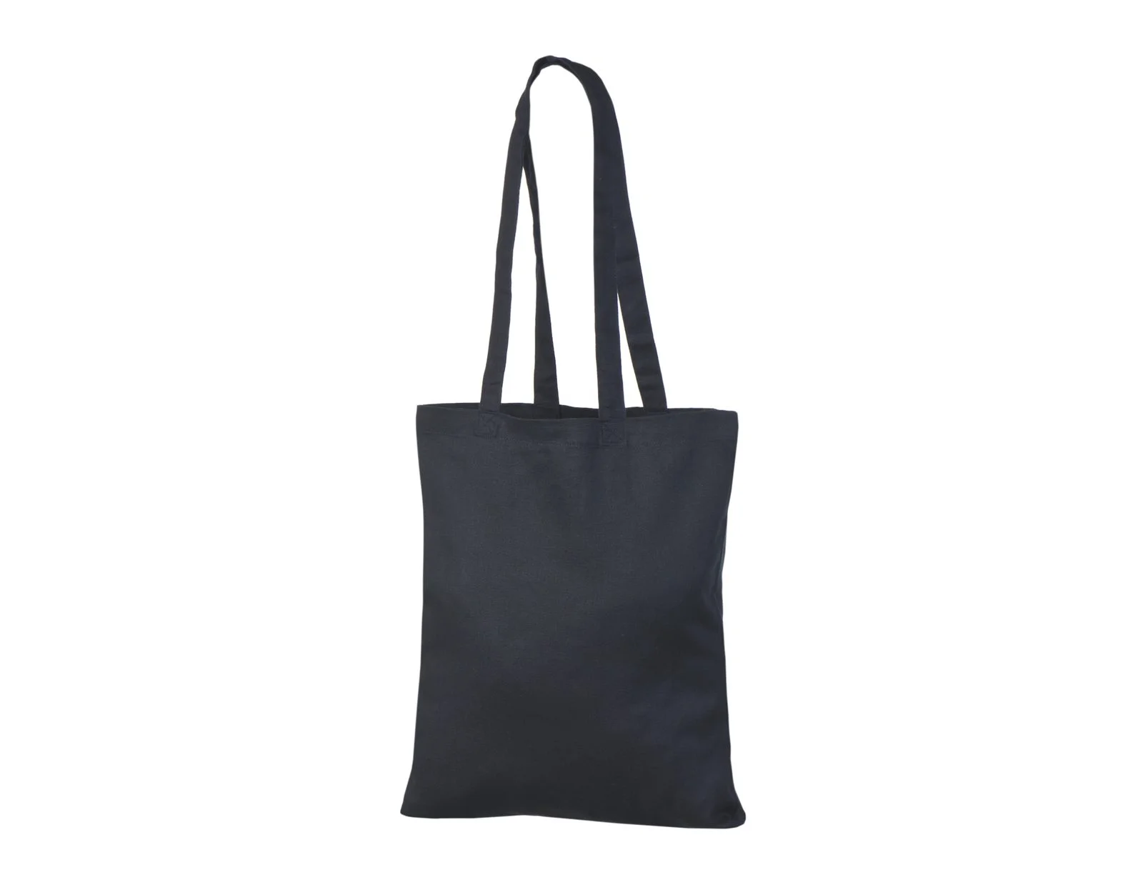 Cotton tote bag 220 g/m² Flat Black, unprinted