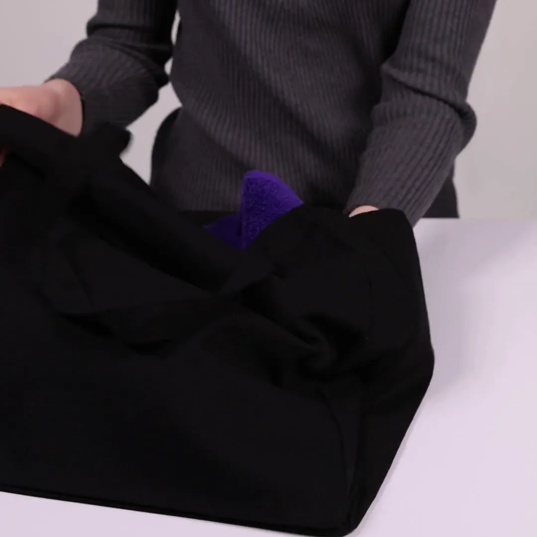 Heavy Cotton Tote Bag 320 g/m² Gusseted Black - Product video preview