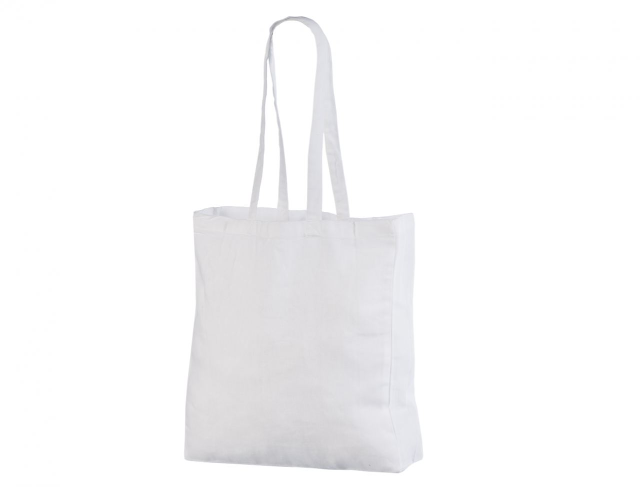 White Wide-Bottom Cotton Tote Bags.